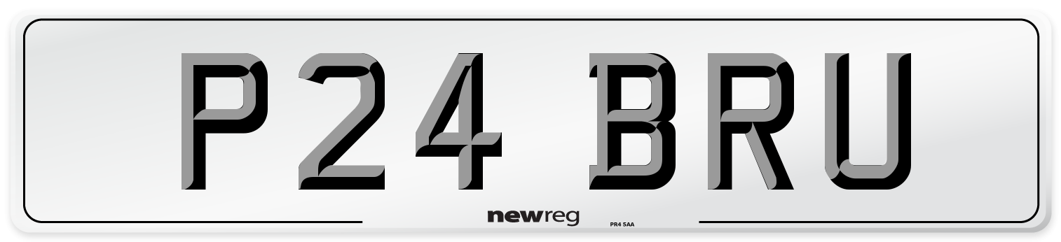 P24 BRU Number Plate from New Reg